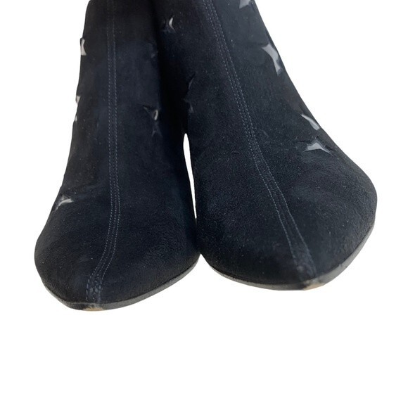 Tamara Mellon ASTRID Ankle Boots Booties LIMITED EDITION Black Suede Stars 9 - Picture 10 of 12